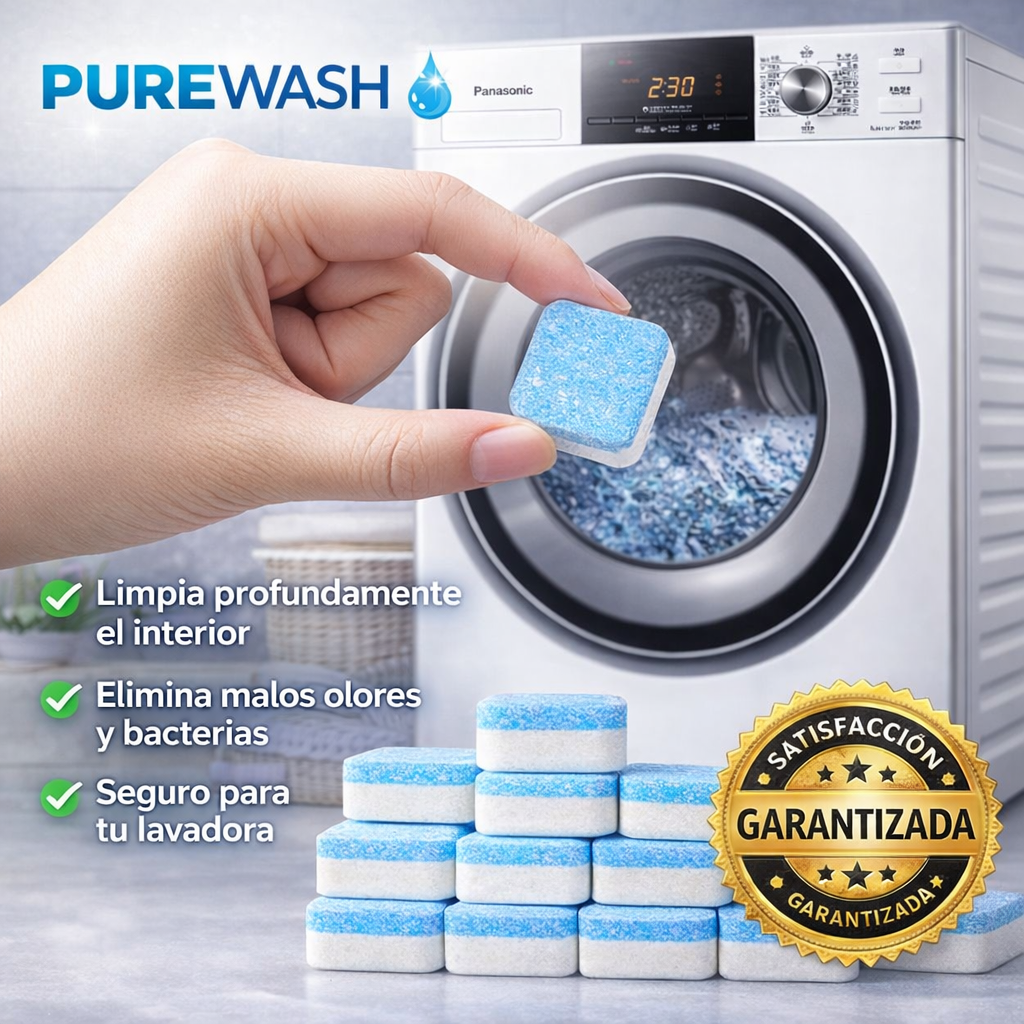 Pastillas Limpiadoras de Lavadora PUREWASH