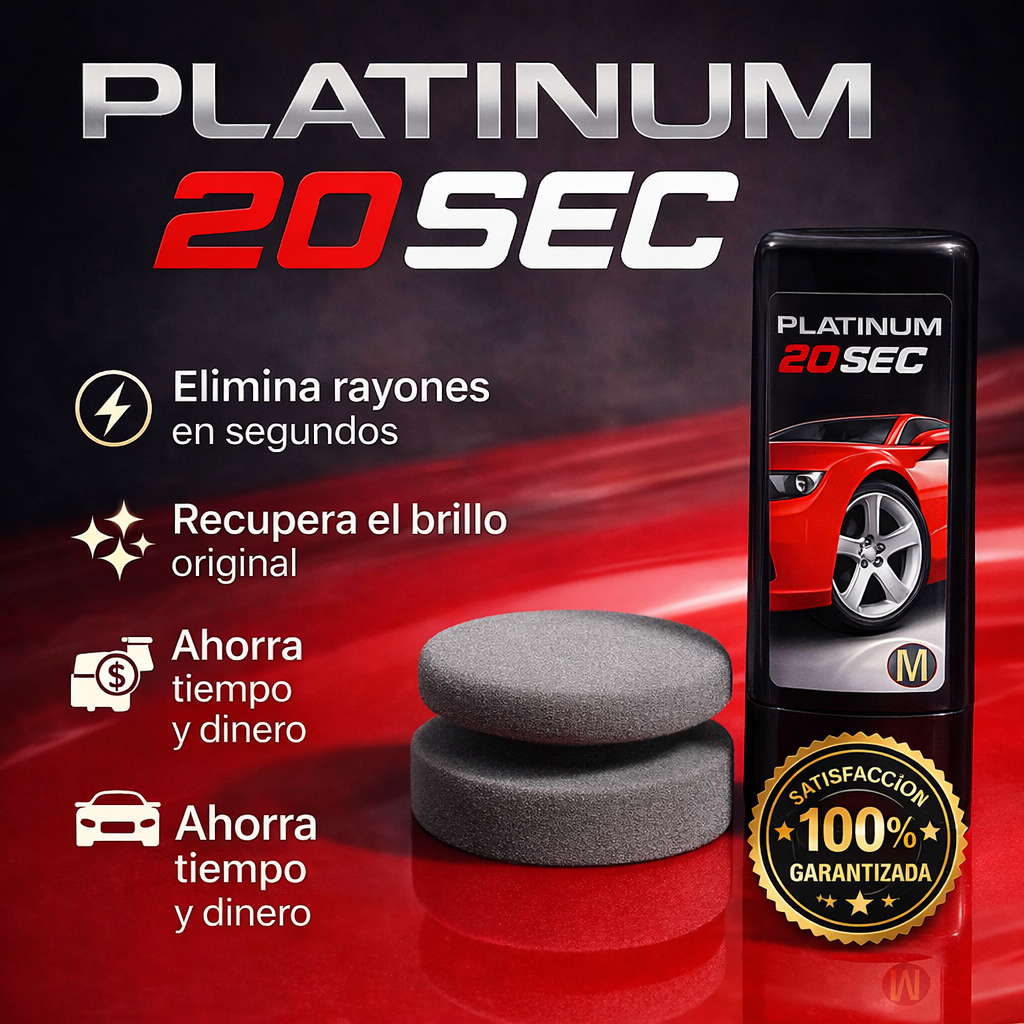 Crema Reparadora de Rayones Autos PLATINUM 20 SEC.