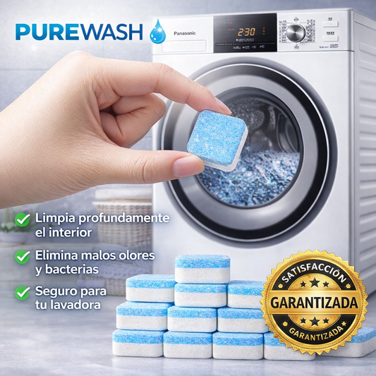 Pastillas Limpiadoras de Lavadora PUREWASH